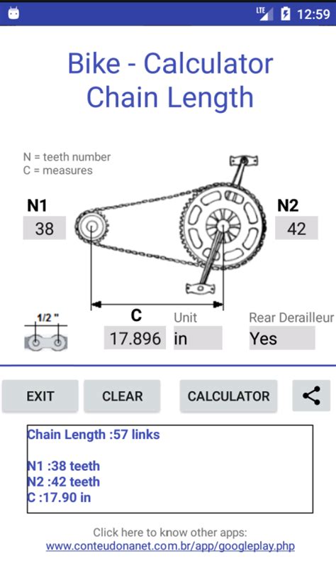Bike Chain Length Calculator